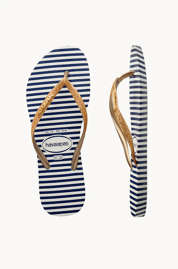 Kids Slim Glitter Stripe Thong - Image 3