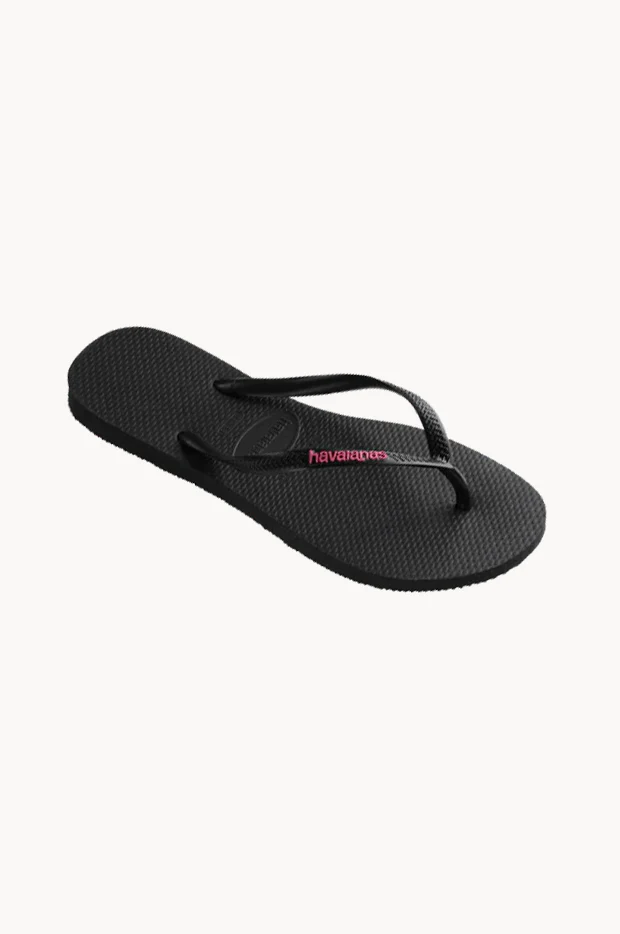 Kids Slim Rubber Logo Thong