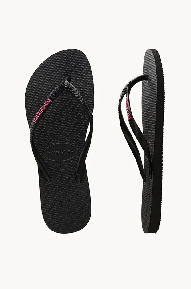 Kids Slim Rubber Logo Thong - Image 3