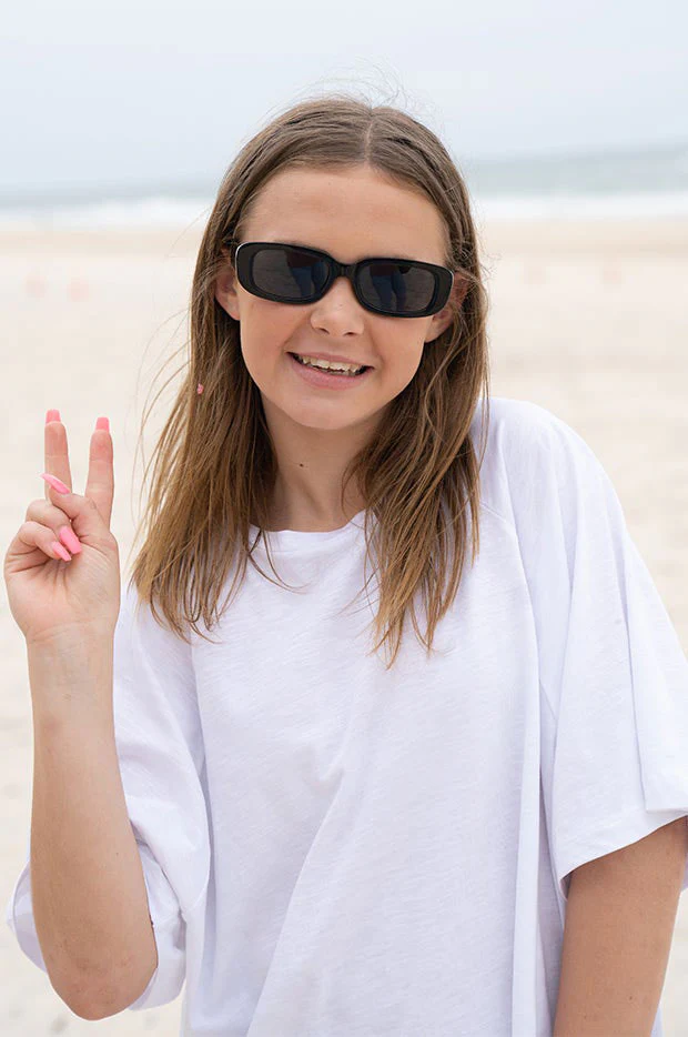 Kids Slim Rectangle Sunglasses - Image 2