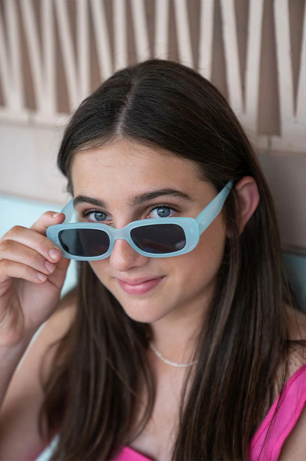 Kids Slim Rectangle Sunglasses - Image 3