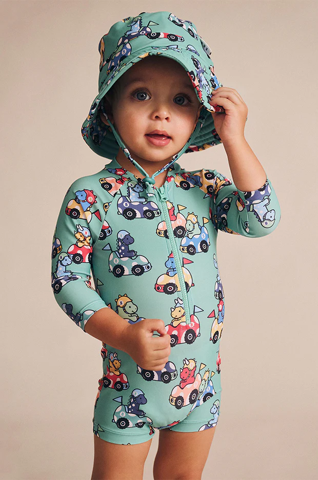 Boys Racer Dino Swim Hat - Image 3