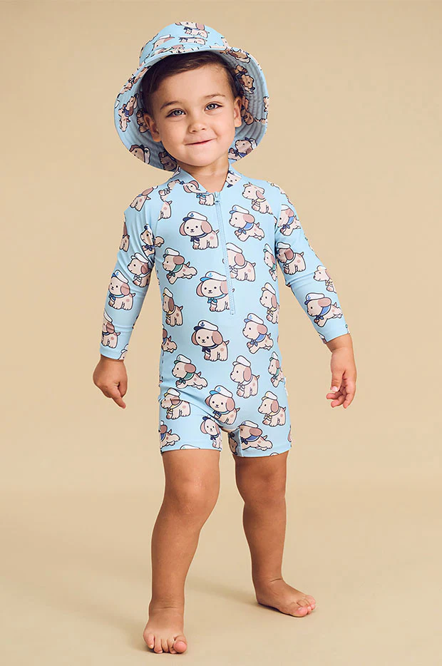 Boys Sailor Pup Sunsuit - Image 3