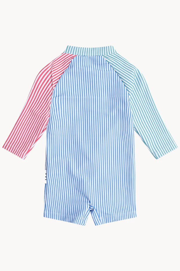 Boys Spliced Stripe Sunsuit - Image 3