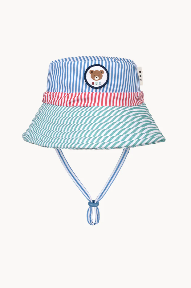 Boys Spliced Stripe Swim Hat - Image 4