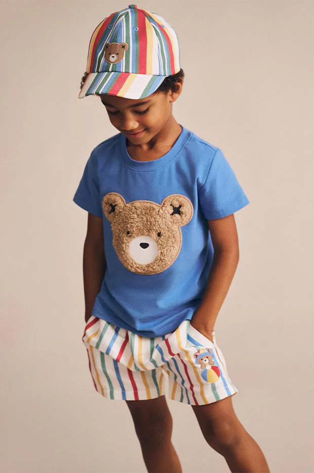 Boys Stripey Huxbear Swim Short - Image 3