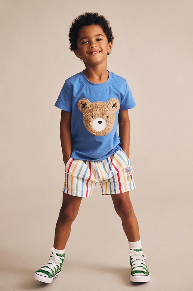 Boys Stripey Huxbear Swim Short - Image 4