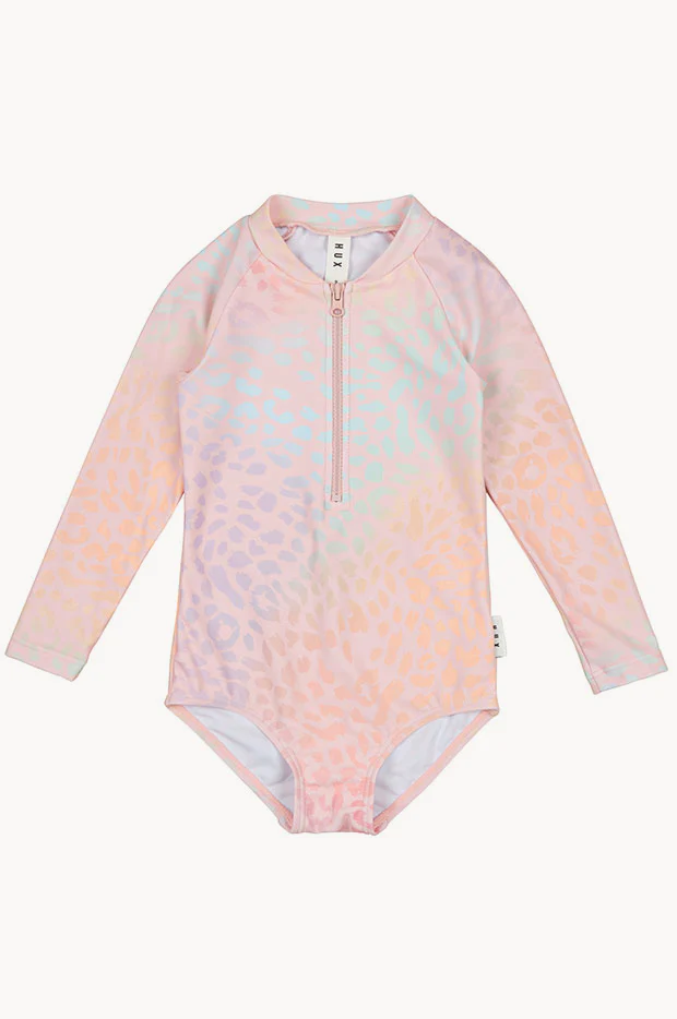 Girls Animal Swirl Long Sleeve Sunsuit - Image 2