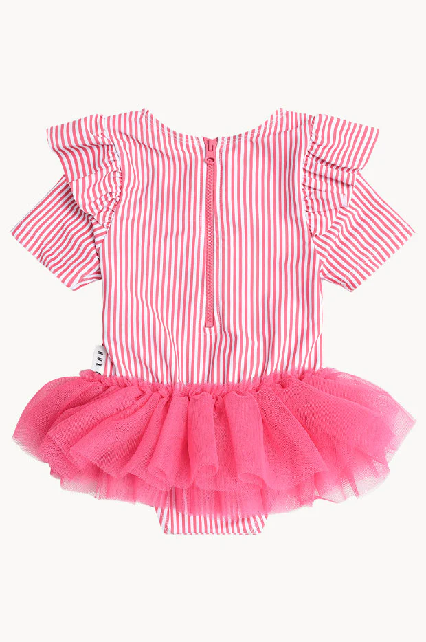 Girls Cherry Pie Stripe Ballerina Sunsuit - Image 2
