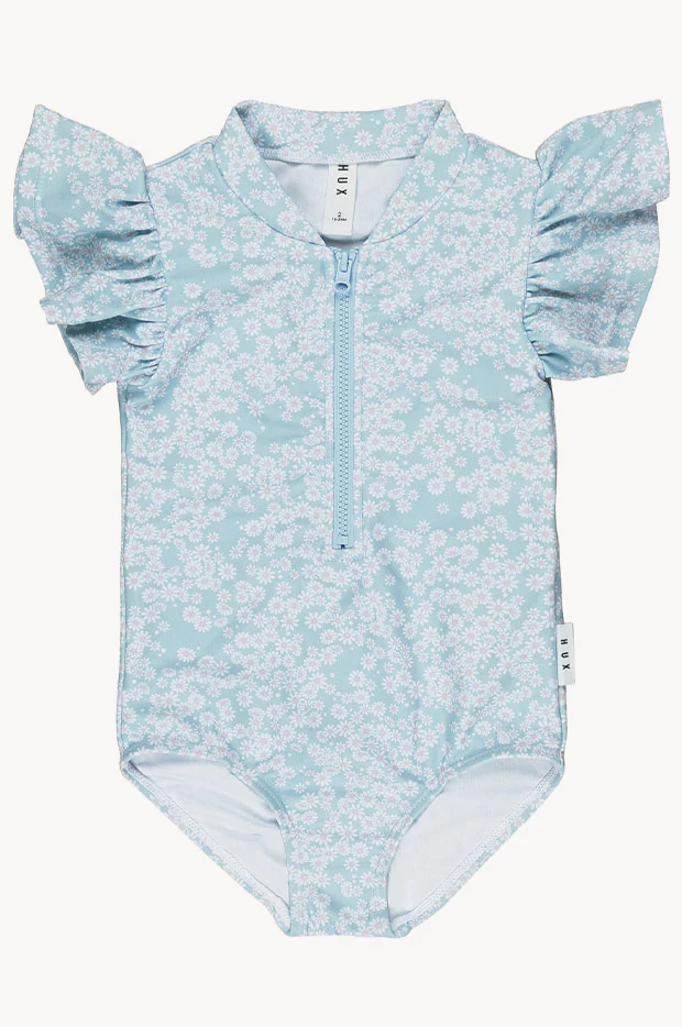 Girls Daisy Frill Zip Sunsuit - Image 2