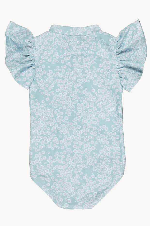 Girls Daisy Frill Zip Sunsuit - Image 3