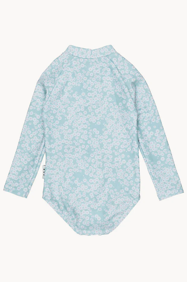 Girls Daisy Long Sleeve Zip Sunsuit - Image 3