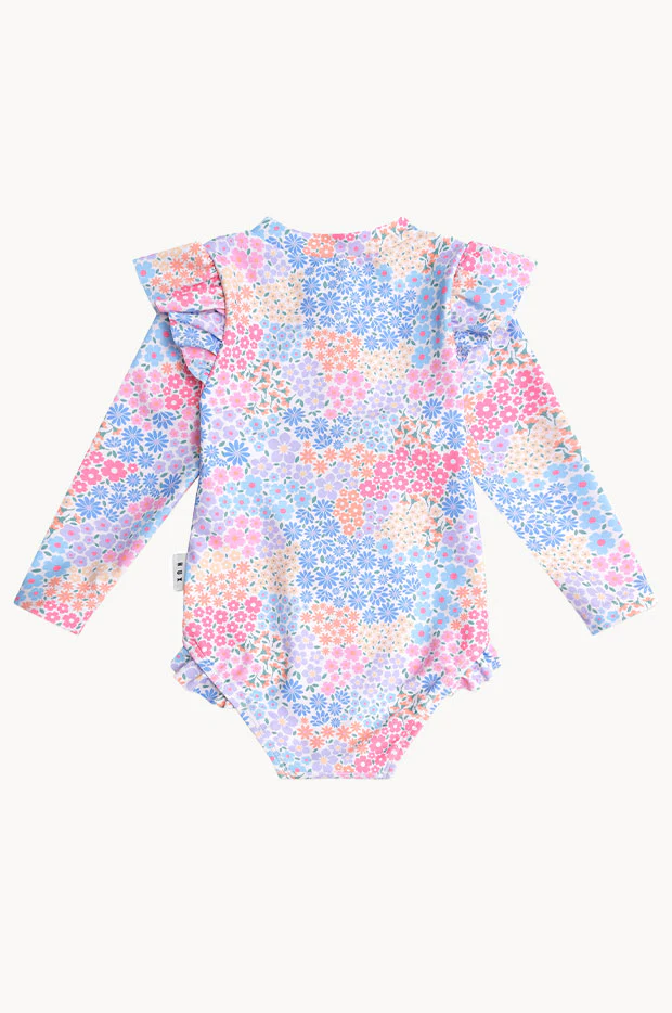Girls Floral Bloom Frill Sunsuit - Image 3