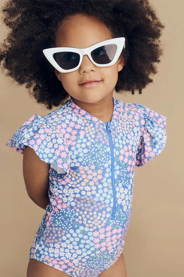 Girls Garden Floral Frill Sunsuit
