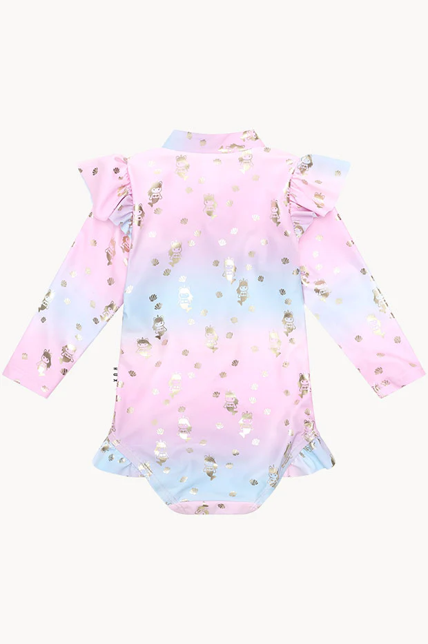 Girls Mercorn Shell Long Sleeve Sunsuit - Image 2