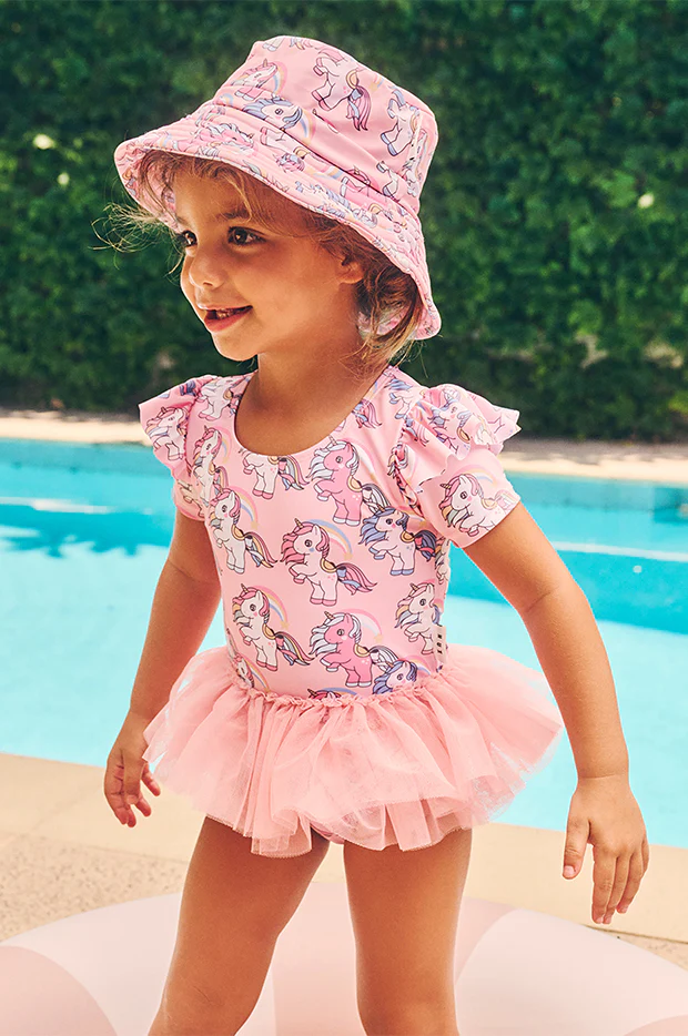 Girls Rainbow Unicorn Swim Hat - Image 5