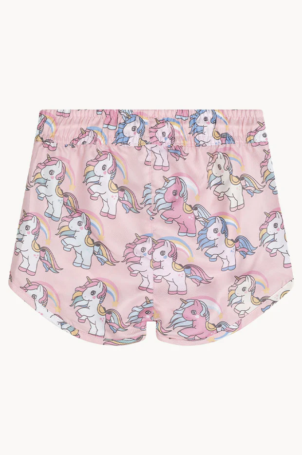 Girls Rainbow Unicorn Swim Short - Image 2