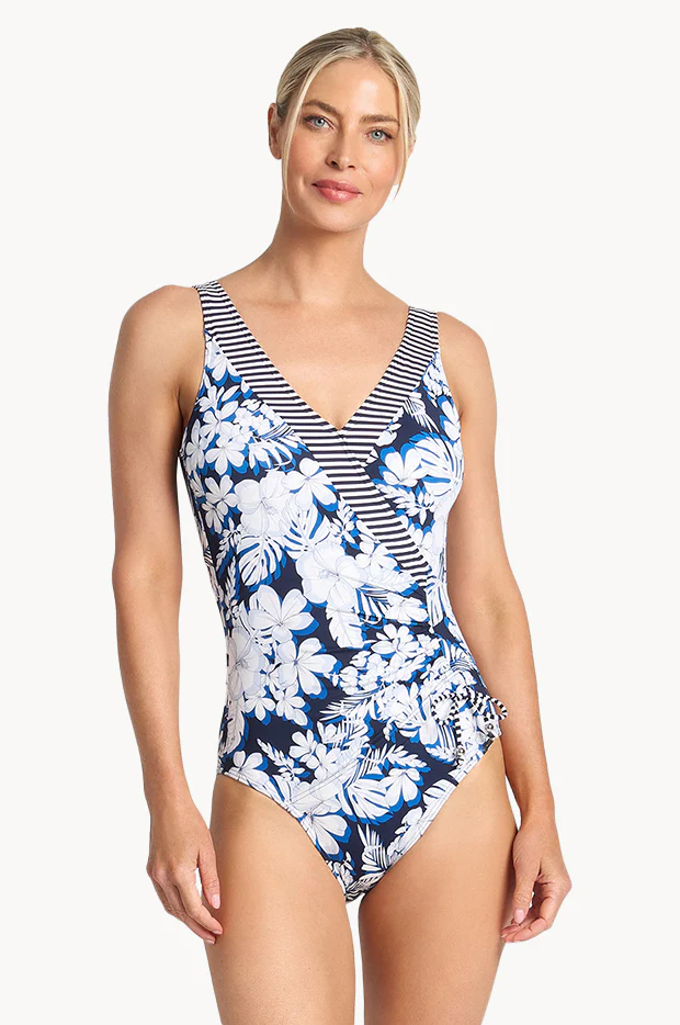 Anchor Gathered Surplice One Piece