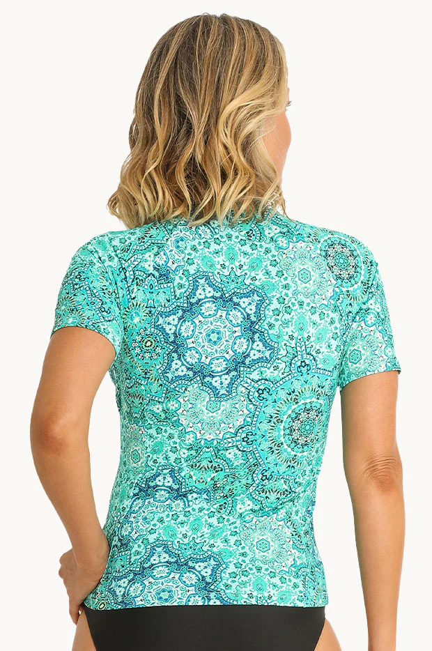 Chantille Short Sleeve Zip Suntop - Image 2