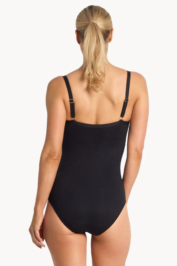 Fierce F/G Cup Ruched Front One Piece - Image 2