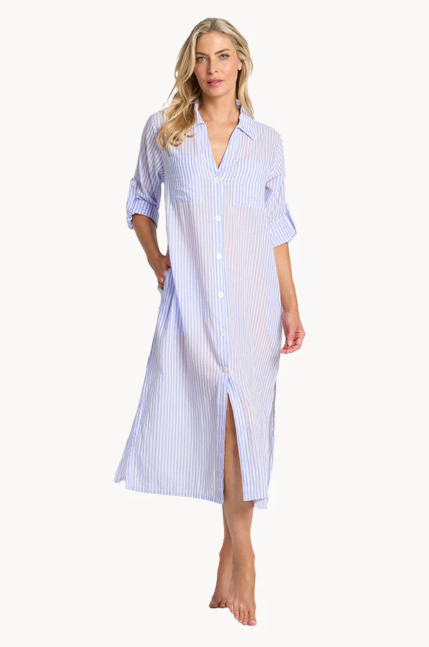 Fresh Button Midi Dress - Image 2