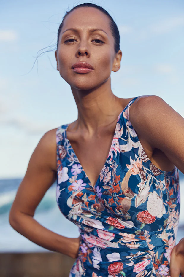 Paris Gathered Surplice One Piece - Image 4