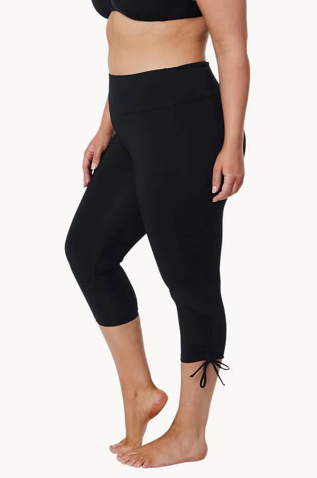 Plain Capri Tie Side Swim Pant - Image 3