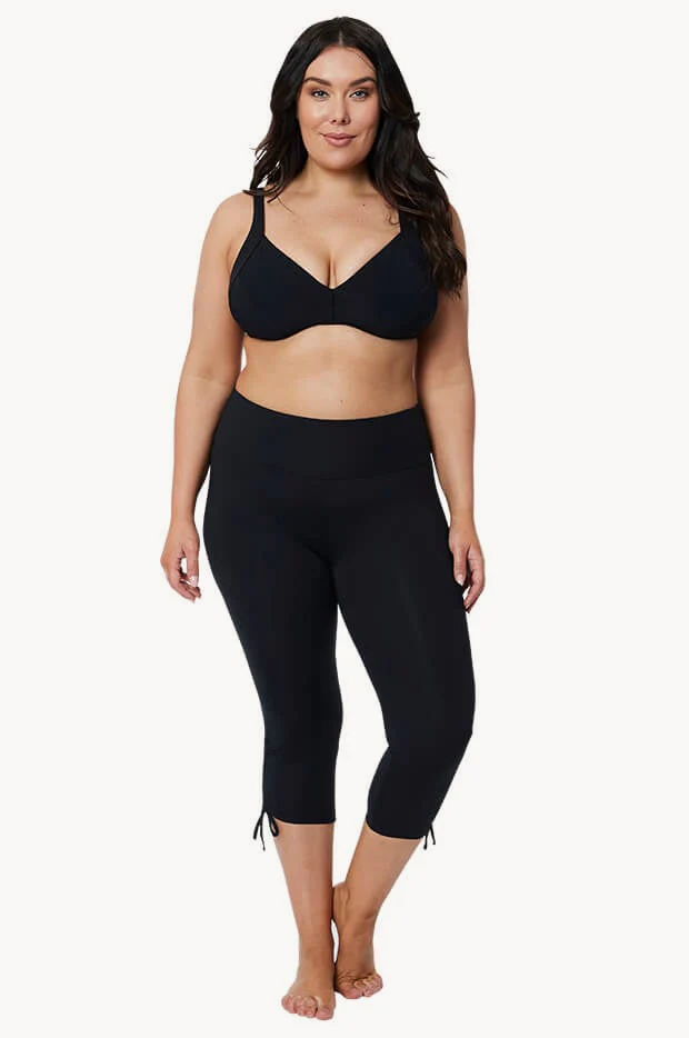 Plain Capri Tie Side Swim Pant - Image 4