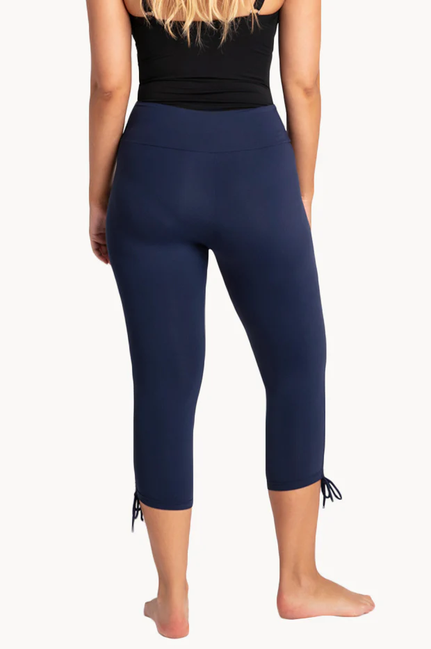 Plain Capri Tie Side Swim Pant - Image 2