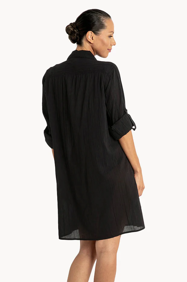 Plain Crinkle Button Up Shirt - Image 2