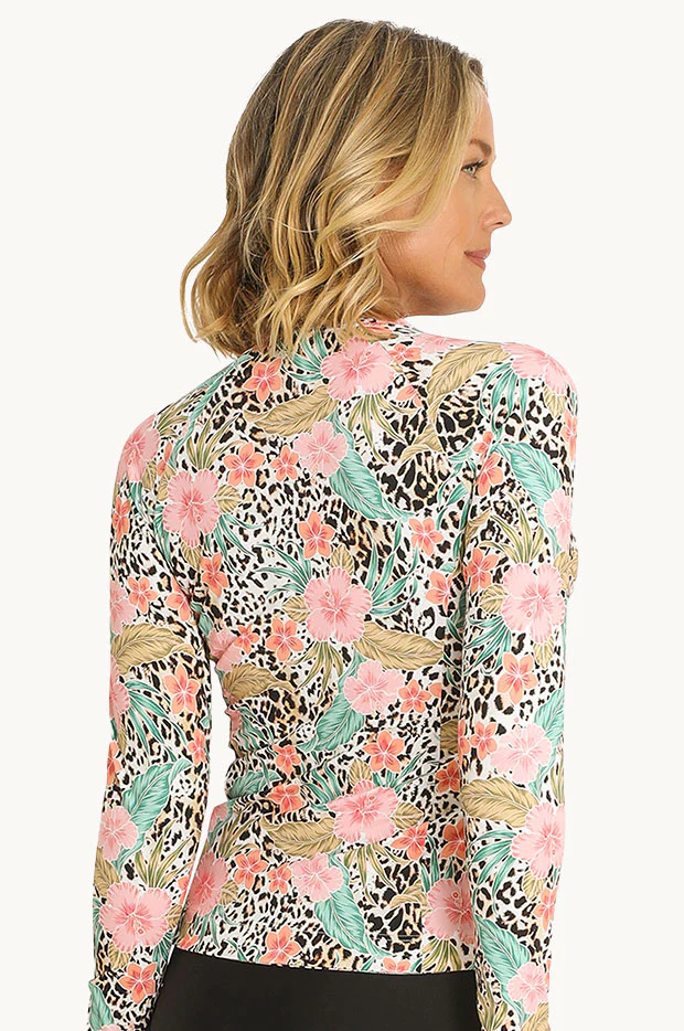 Sabine Long Sleeve Zip Suntop - Image 2