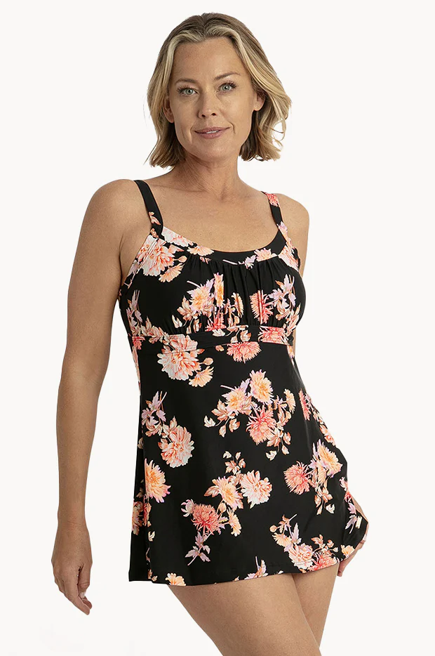 Select Floral Empire Swim Dress