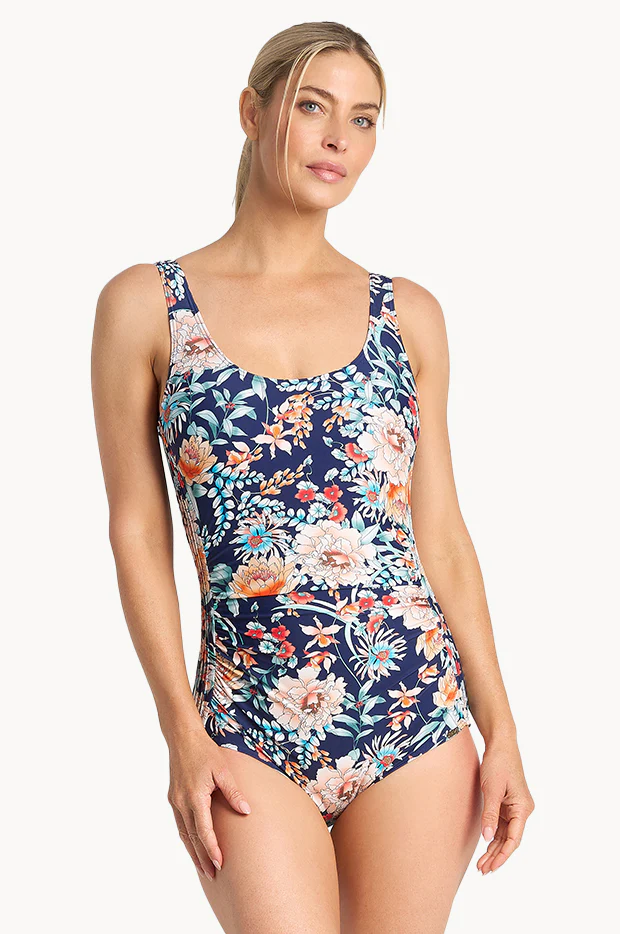 Select Floral Pintuck One Piece - Image 2