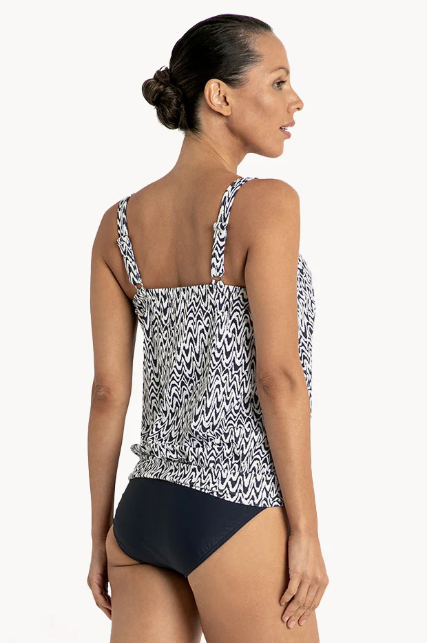 Zigzag Blouson Tankini Set - Image 2