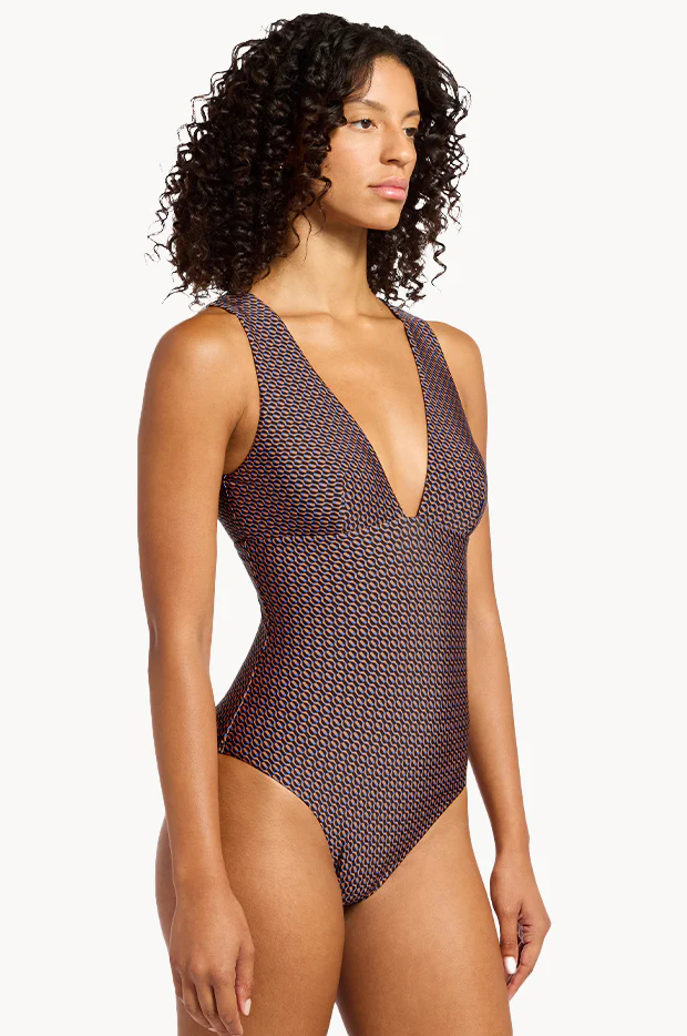 Desert Geo Plunge One Piece - Image 3