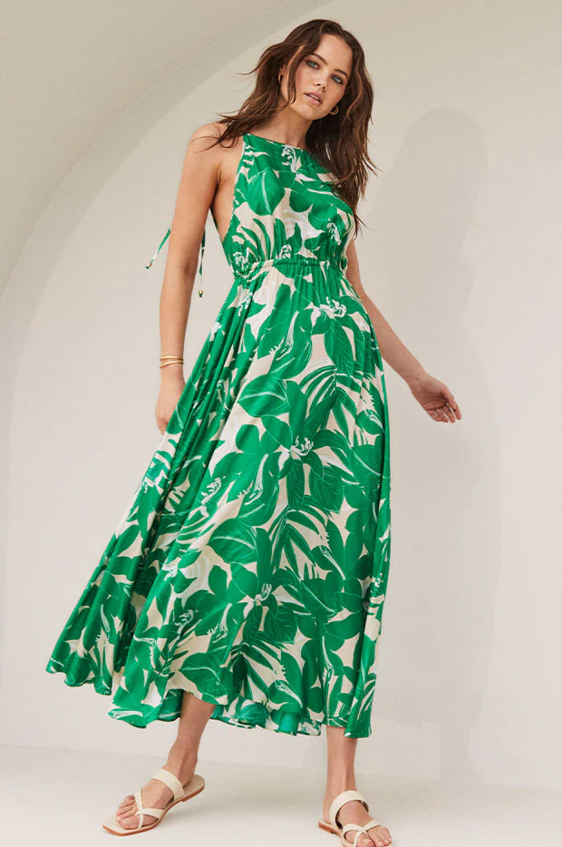 Floreale Backless Maxi Dress - Image 3