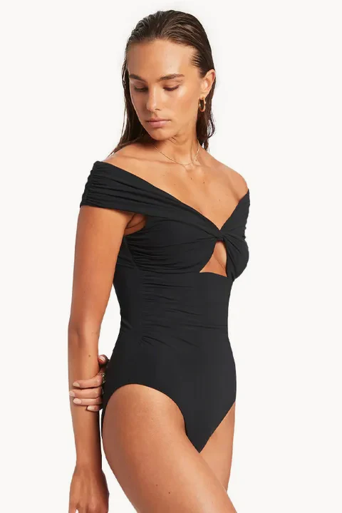 Jetset Twist Off Shoulder One Piece - Image 3