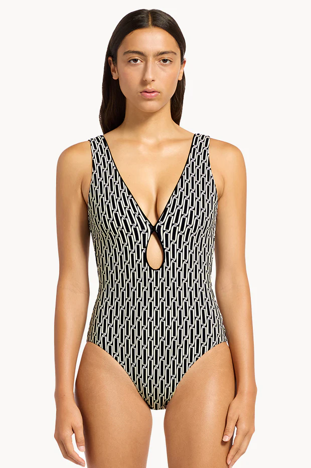 Spring Geo Plunge One Piece - Image 2