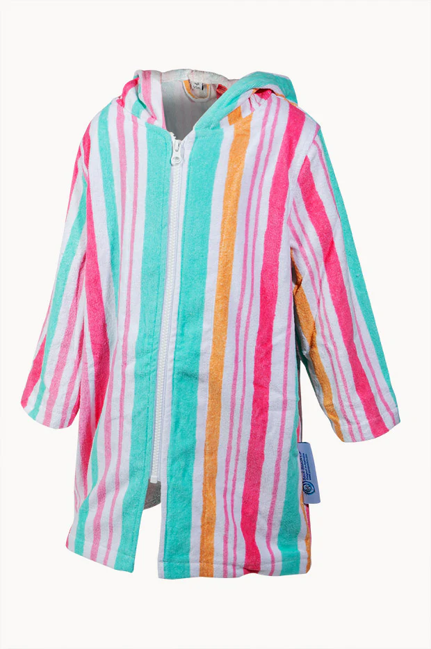 Kids Hawaiian Stripe Hooded Towel Robe 5-7Y - Image 2