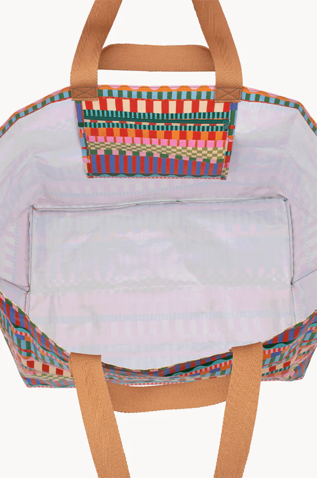 Blocks And Stripe Beach Bag - Image 2