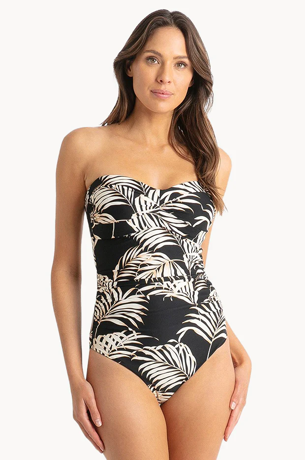 Mae D/DD Cup Ruched Wrap Bandeau One Piece
