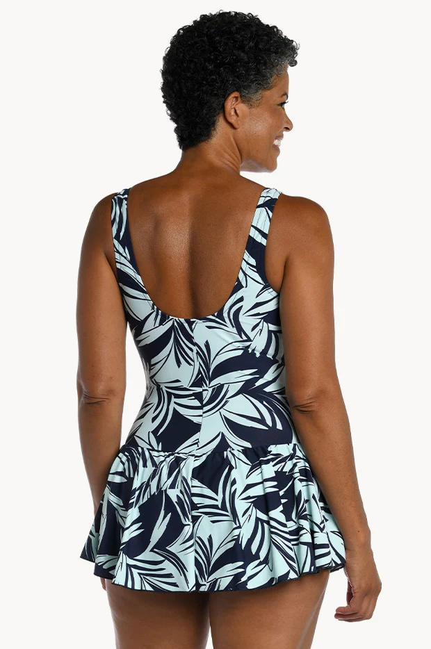 Coastal Palm Swim Dress - Image 2