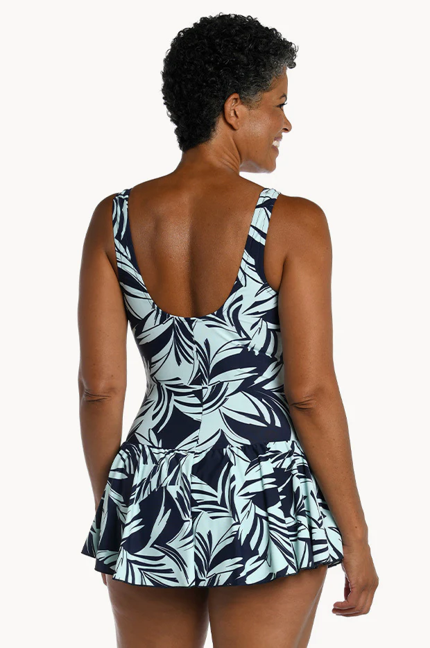 Coastal Palm Swim Dress - Image 2