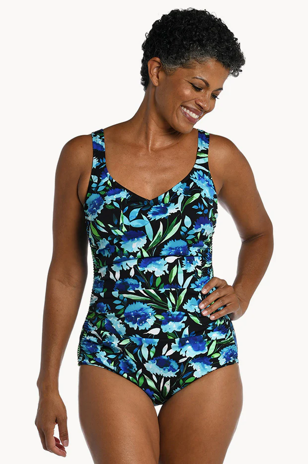 Dandelion Fields Ruched Side One Piece