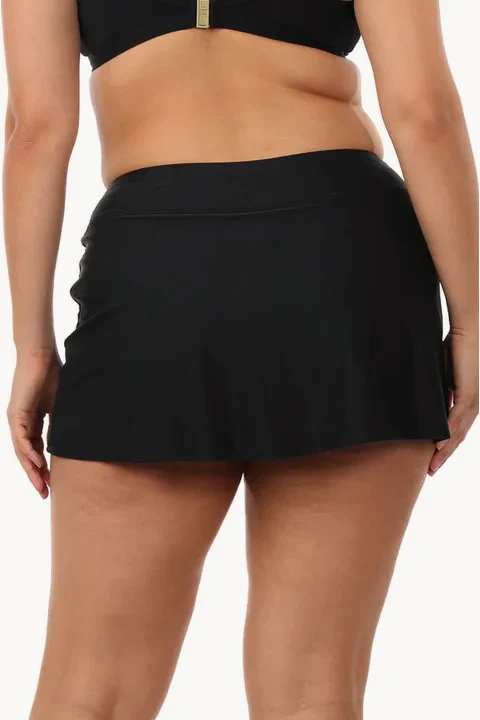 Solid Wide Waist Band Skort - Image 2