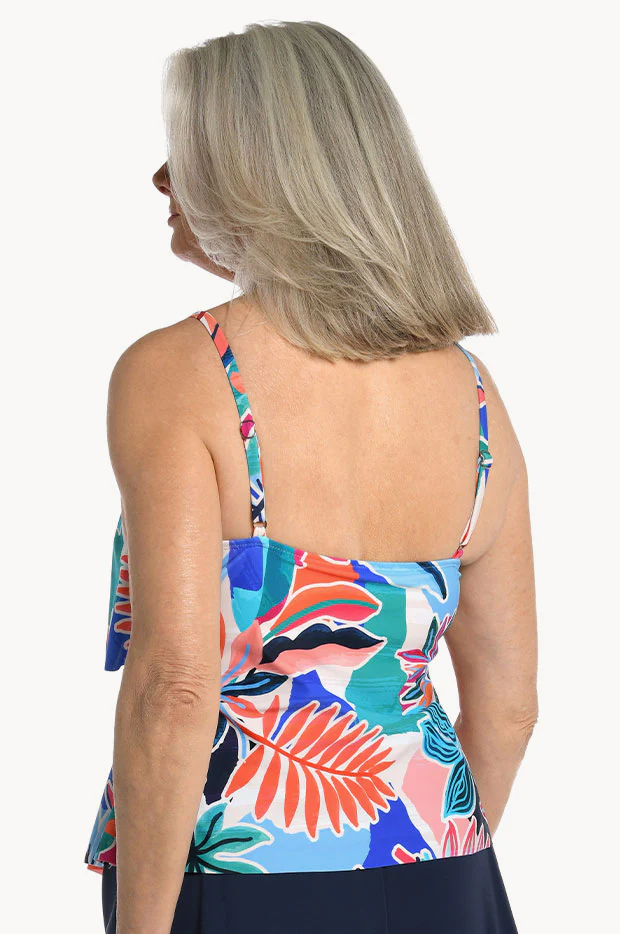 Tropical Abstraction Tiered Tankini Separate - Image 2