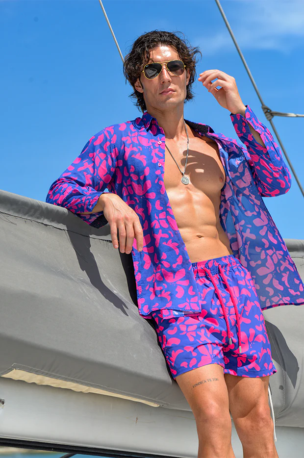 Mens Big Floral Swim Short - Image 4