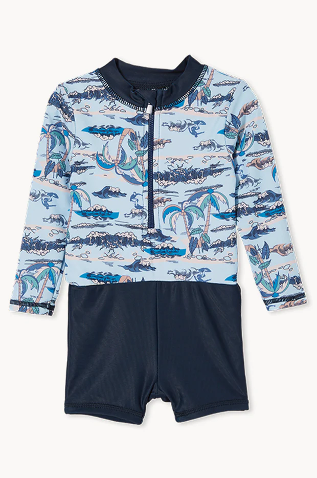 Baby Boys Eden Long Sleeve Sunsuit - Image 2