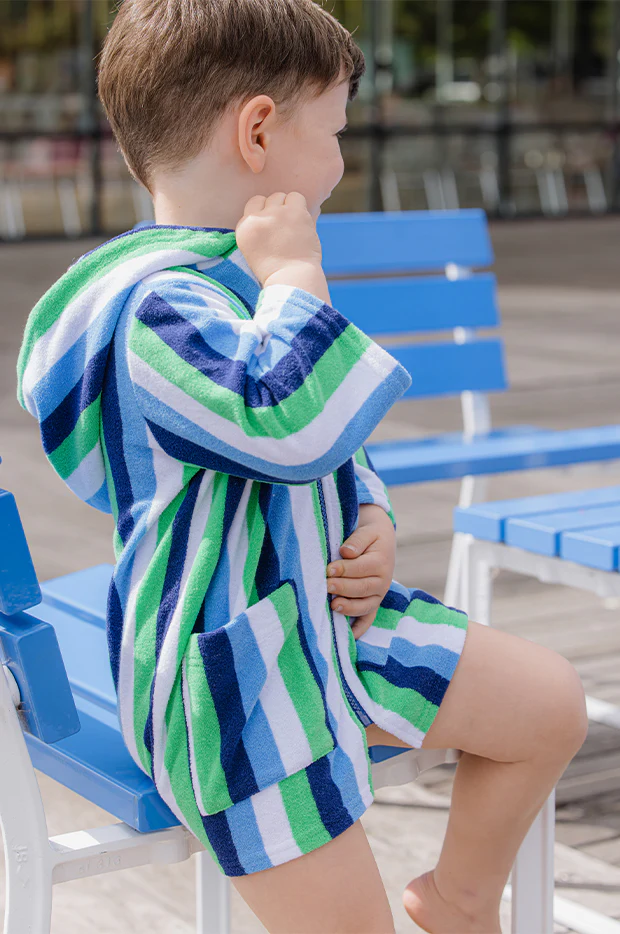 Boys Stripe Terry Towel Cover Up - Image 4