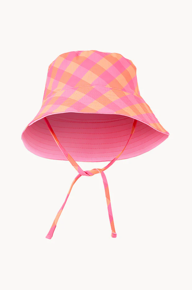 Girls Check Swim Hat
